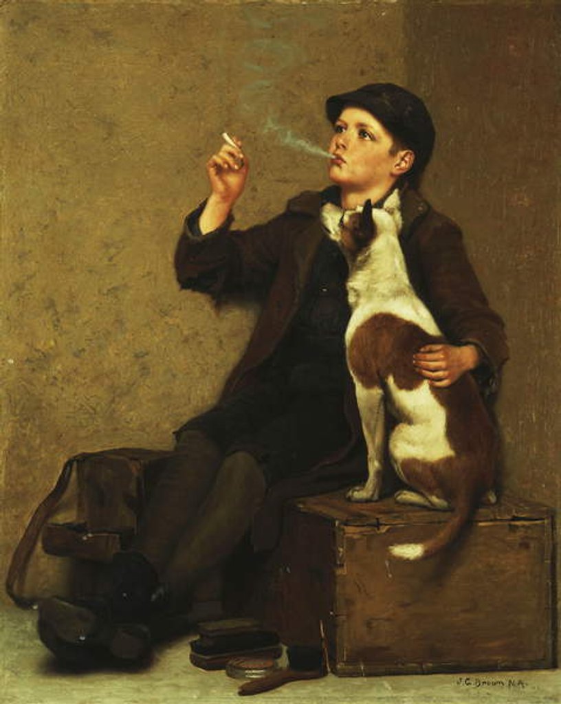Detail of Shoe Shine Boy by John George Brown