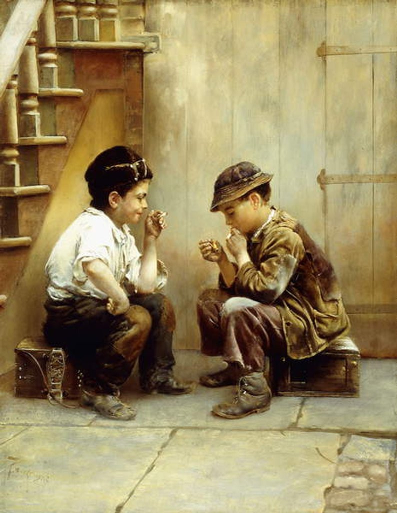 Detail of Their First Smoke, 1889 by Karl Witkowski