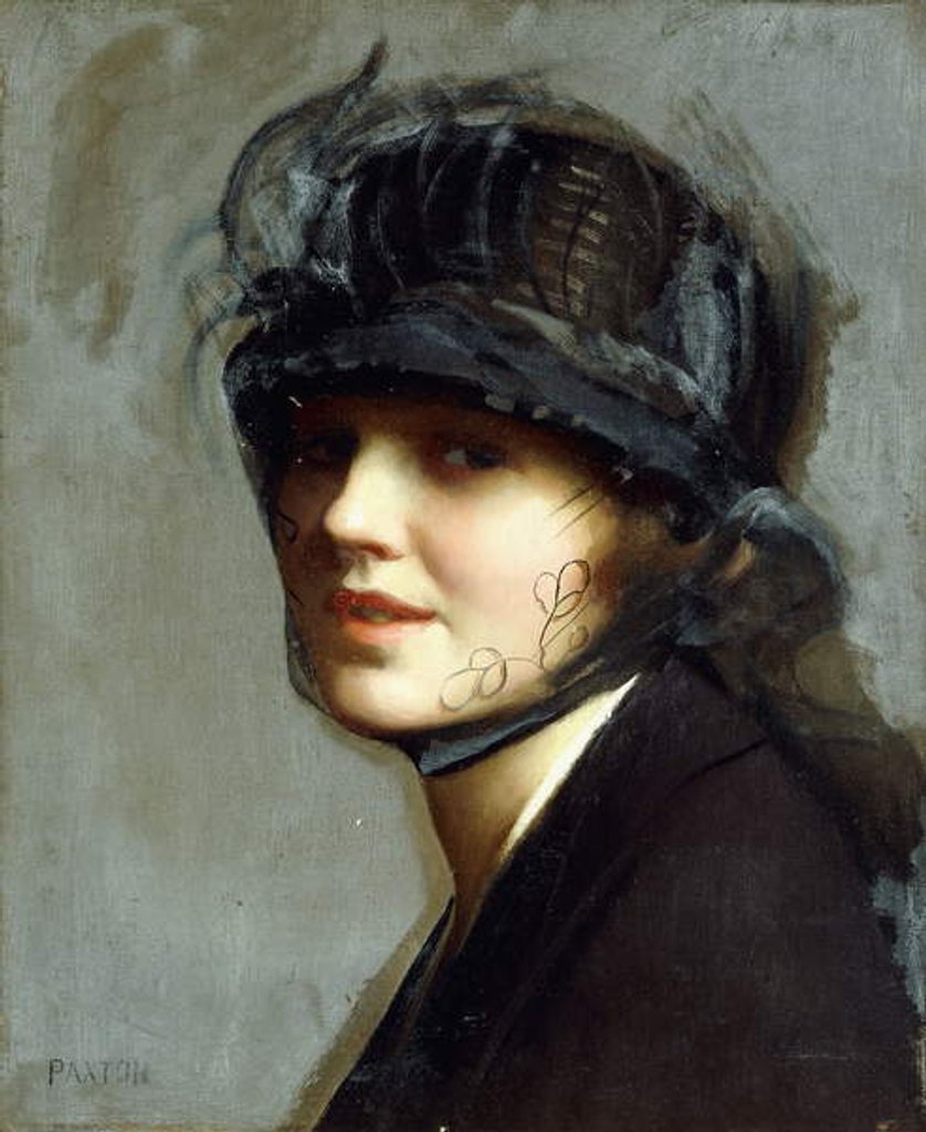 Detail of Portrait of Charlotte Morgan McFadden, by William McGregor Paxton