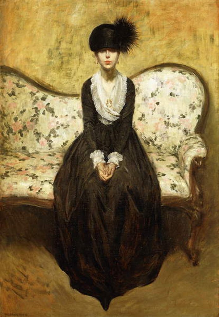 Detail of The Taffeta Frock by Warren B. Davis