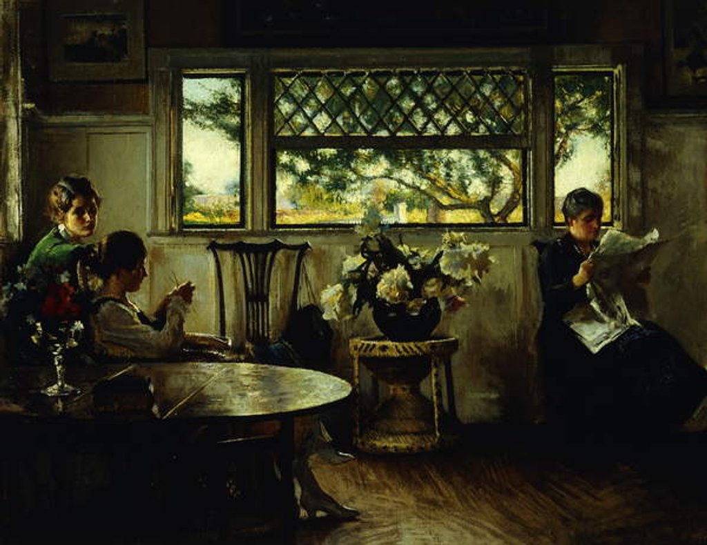 Detail of Mother, Mercie and Mary by Edmund Charles Tarbell