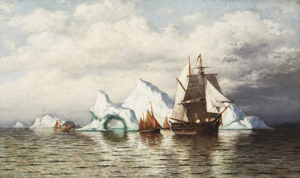 Detail of Among the Icebergs, Coast in Labrador by William Bradford