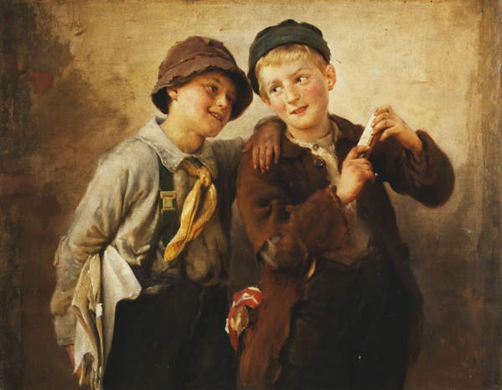 Detail of Two Boys with Harmonica by Karl Witkowski
