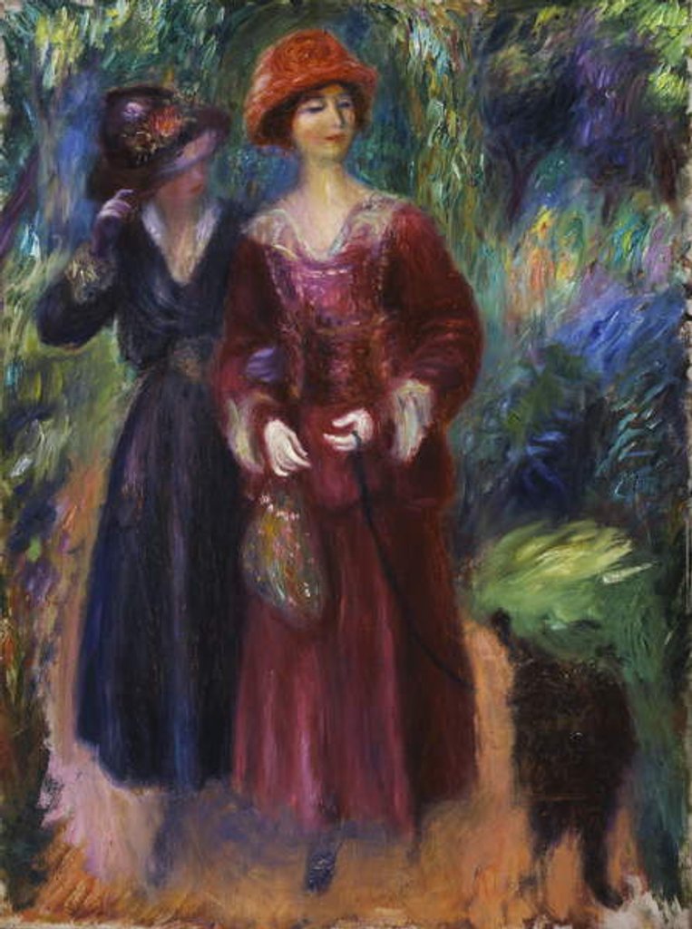 Detail of A Stroll in the Park, 1915-1918 by William James Glackens
