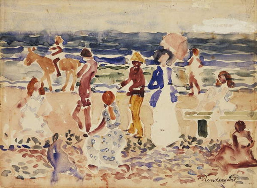 Detail of On the Beach, c.1920-23 by Maurice Brazil Prendergast
