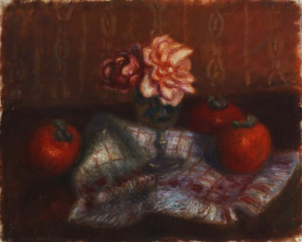 Detail of Roses and Persimmons by William James Glackens