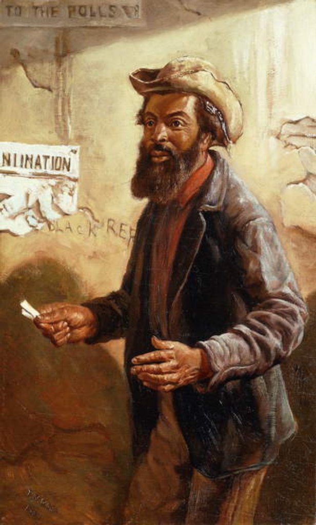 Detail of His First Vote, 1868, 1868 by Thomas Waterman Wood