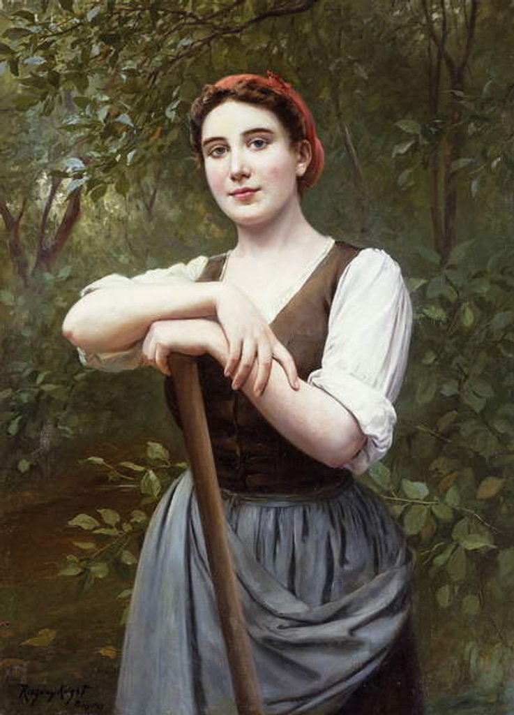 Detail of Peasant Girl, 1889 by Daniel Ridgway Knight