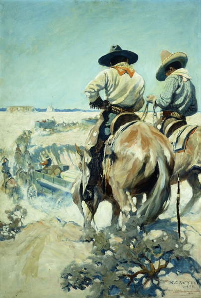 Detail of Supply Wagons, 1905 by Newell Convers Wyeth