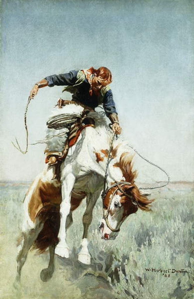 Detail of Bronco Rider, 1908 by William Herbert 'Buck' Dunton