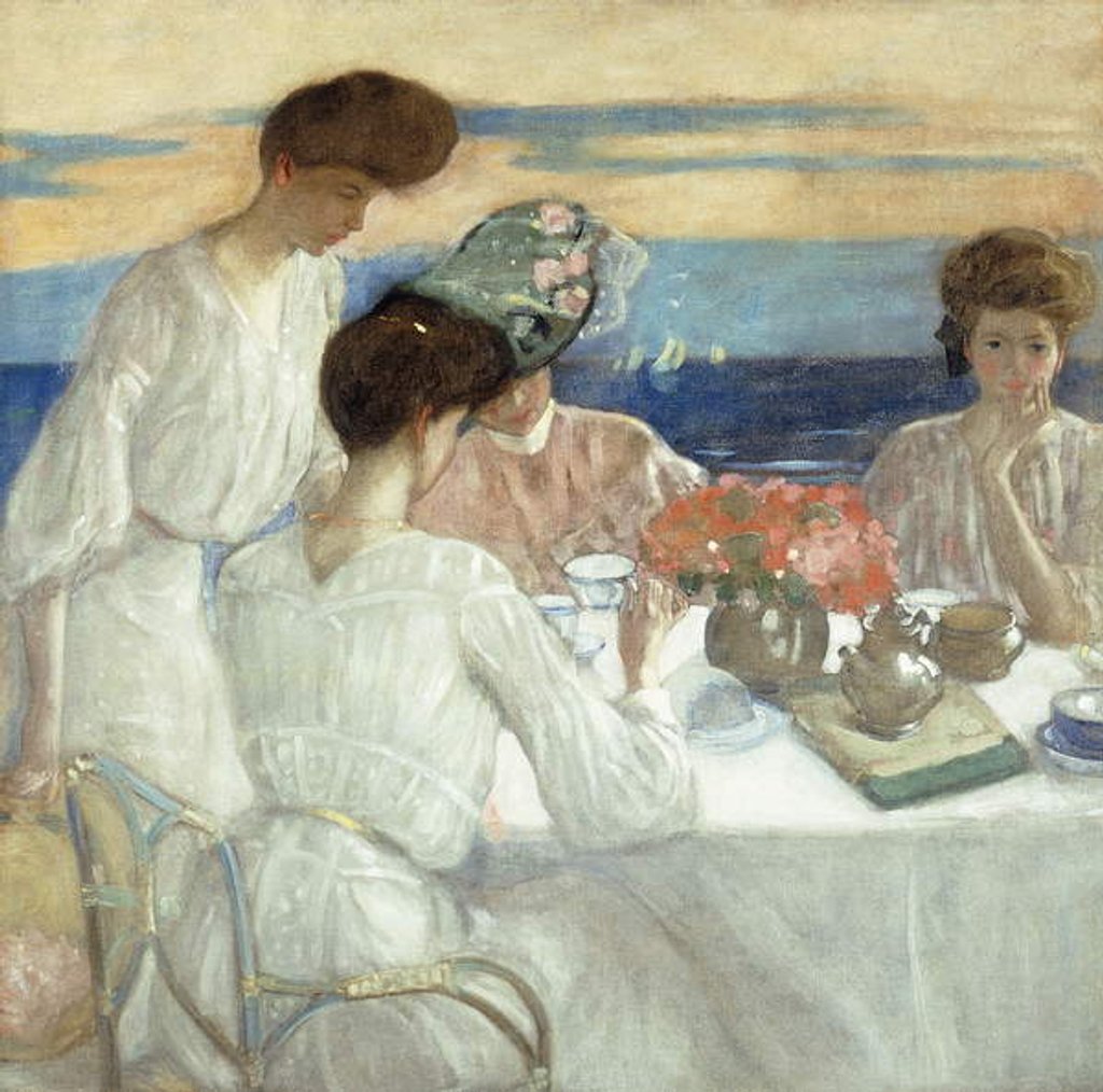 Detail of Afternoon Tea on the Terrace by Frederick Carl Frieseke
