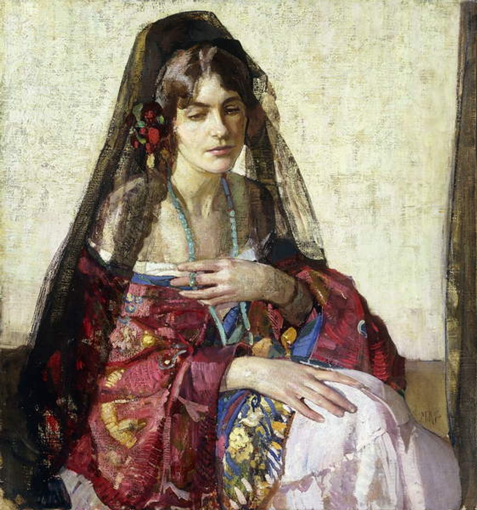 Detail of Black Mantilla by Richard Emil Miller