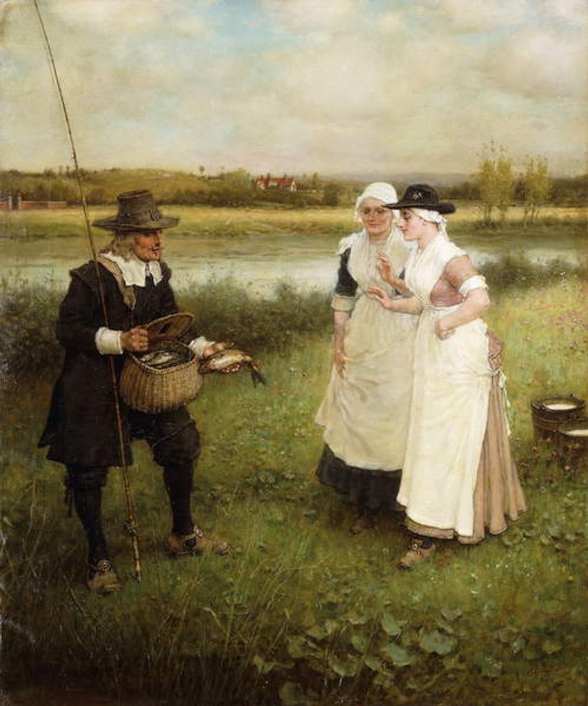 Detail of Isaac Walton and the Milkmaids, 1888 by George Henry Boughton
