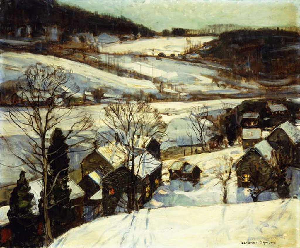Detail of Winter Twilight by George Gardner Symons