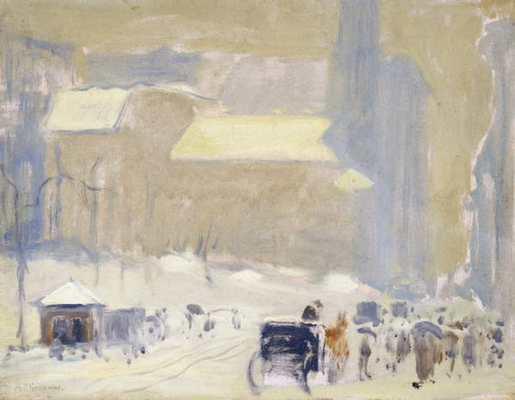 Detail of Park Street Church, Boston by Arthur Clifton Goodwin