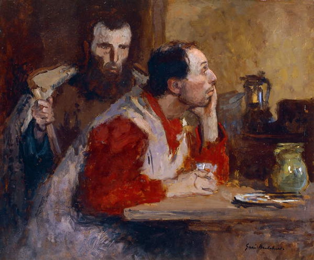 Detail of In a Tavern by Julius Gari Melchers