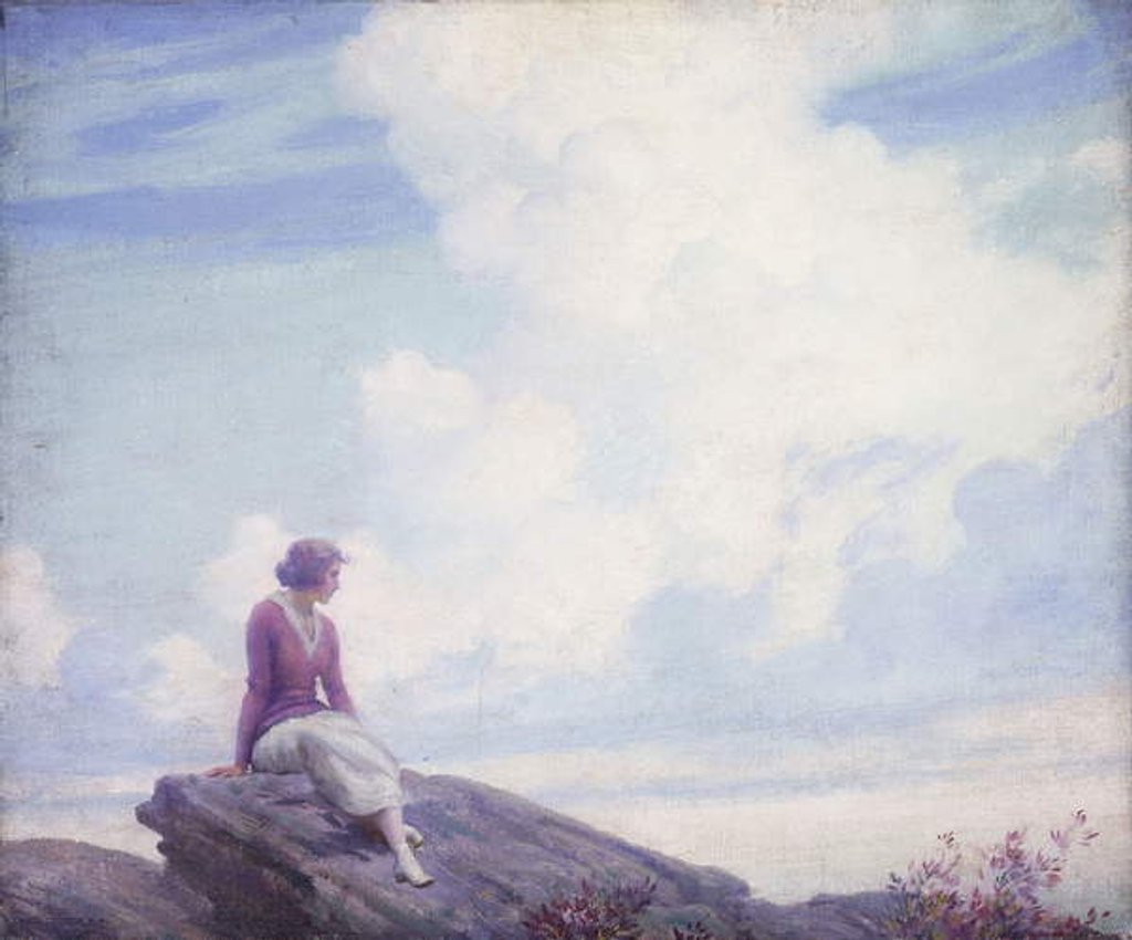 Detail of The Pink Cloud, 1925 by Charles Courtney Curran