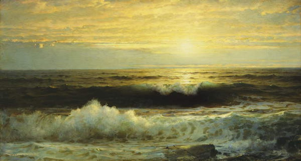 Detail of An Orange Sunset Waning Low, 1897 by William Trost Richards