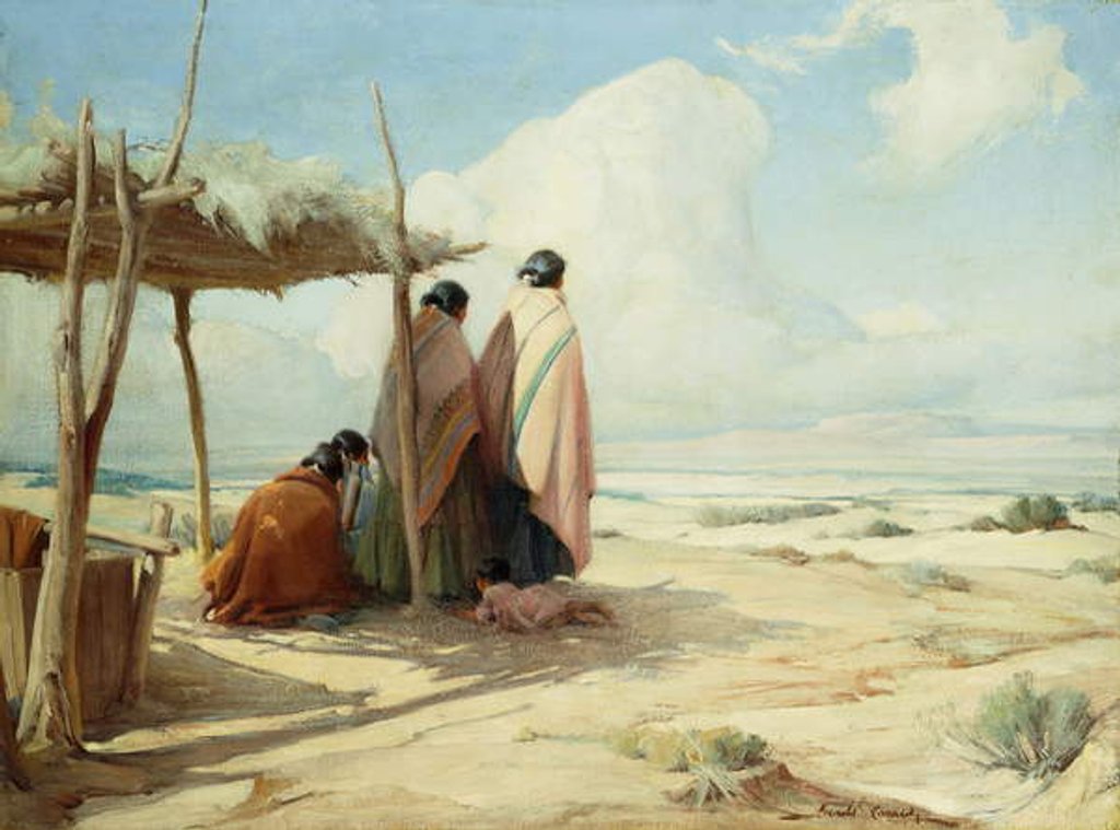 Detail of Reverence for the Land by Ira Diamond Gerald Cassidy
