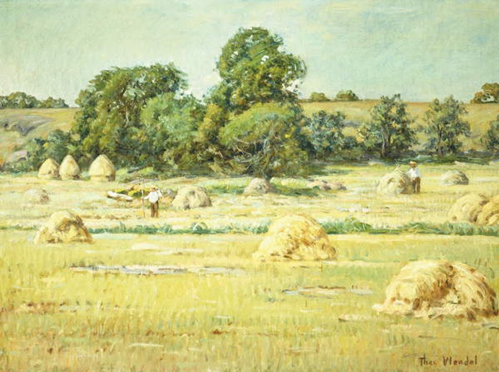 Detail of Haying, 1912-1915 by Theodore Wendel