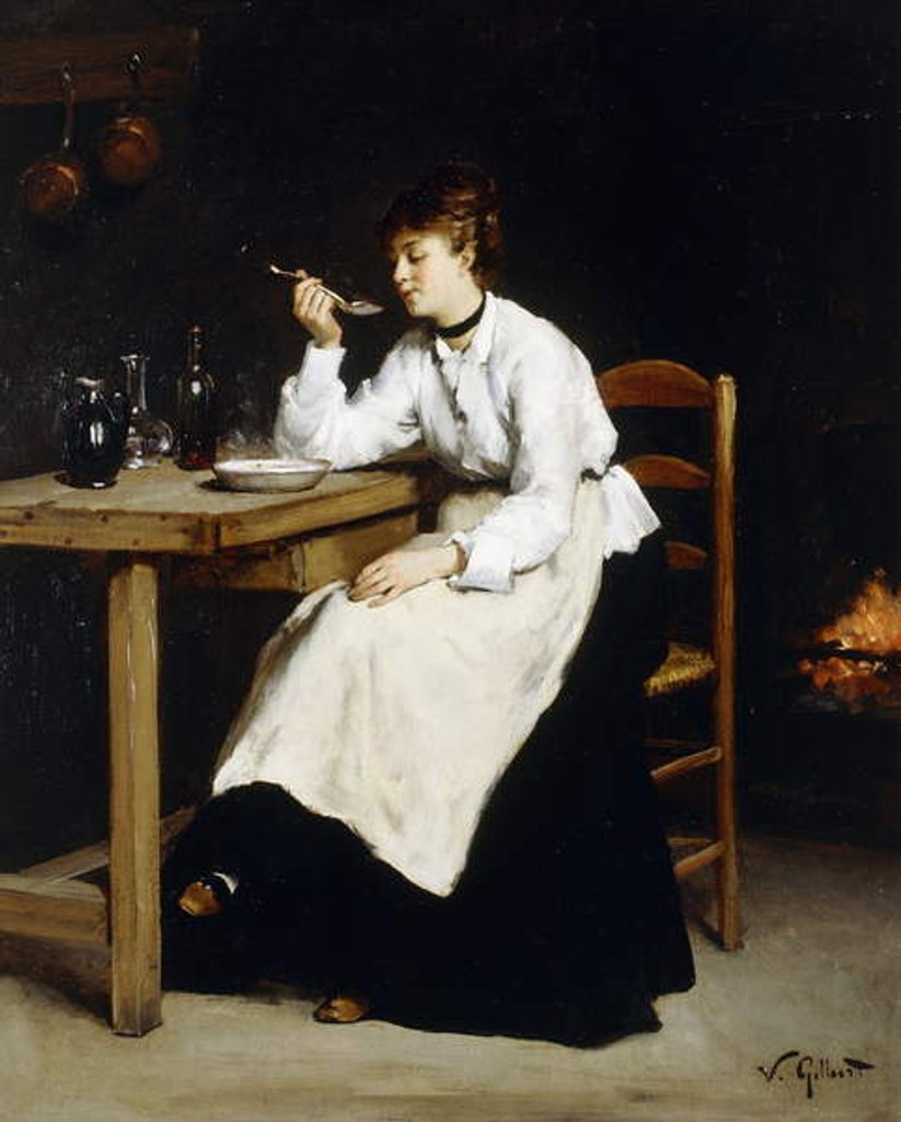 Detail of By the Fire by Victor Gabriel Gilbert