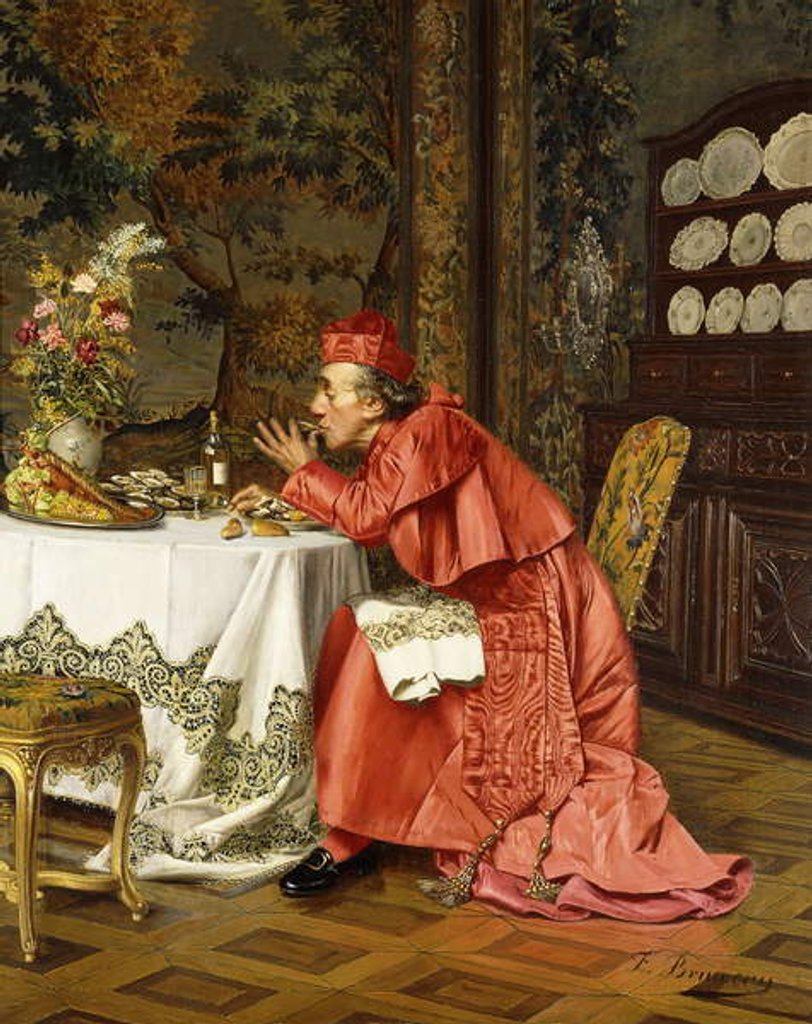 Detail of Le Vendredi on fait Penitence, by Francesco Brunery