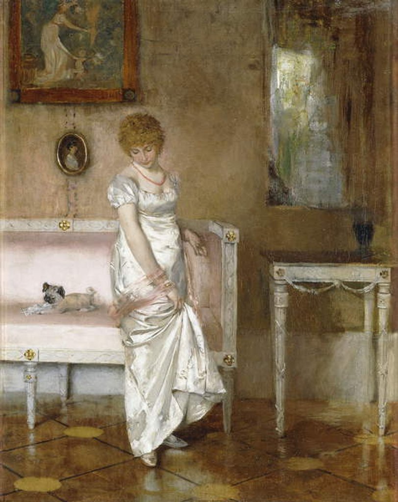 Detail of The New Dress by Franz Skarbina