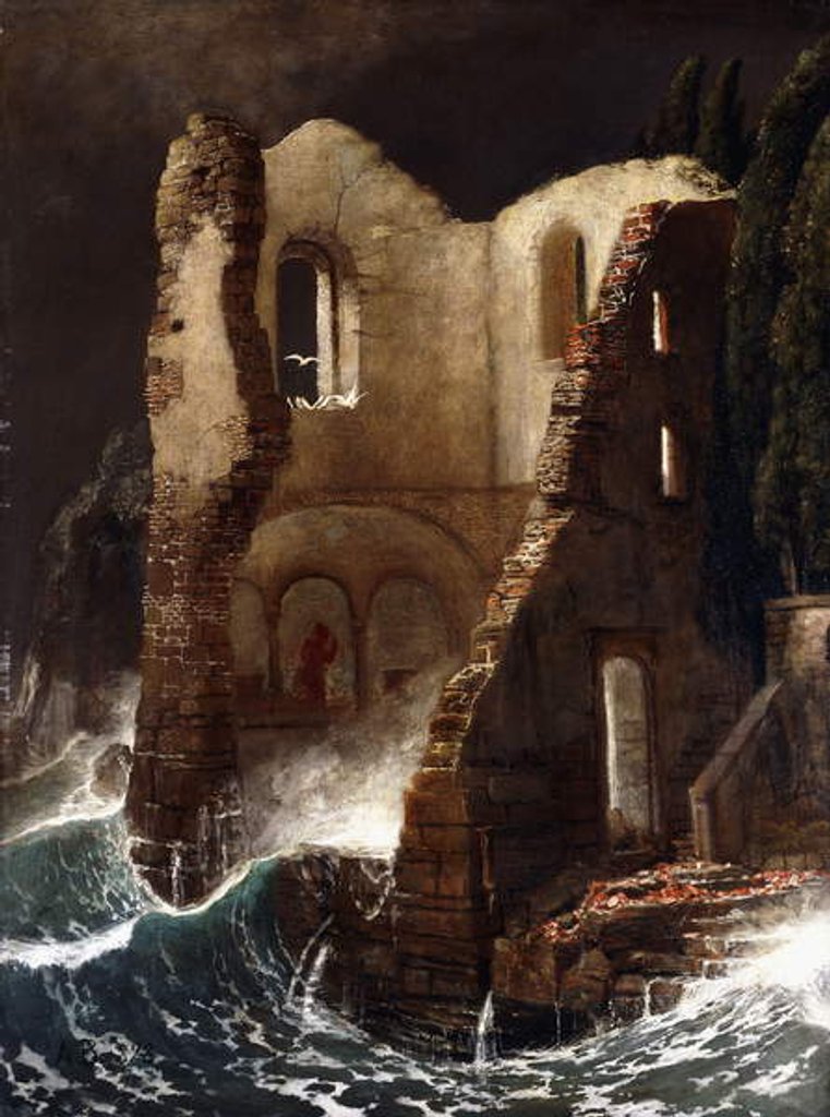 Detail of The Chapel; by Arnold Bocklin