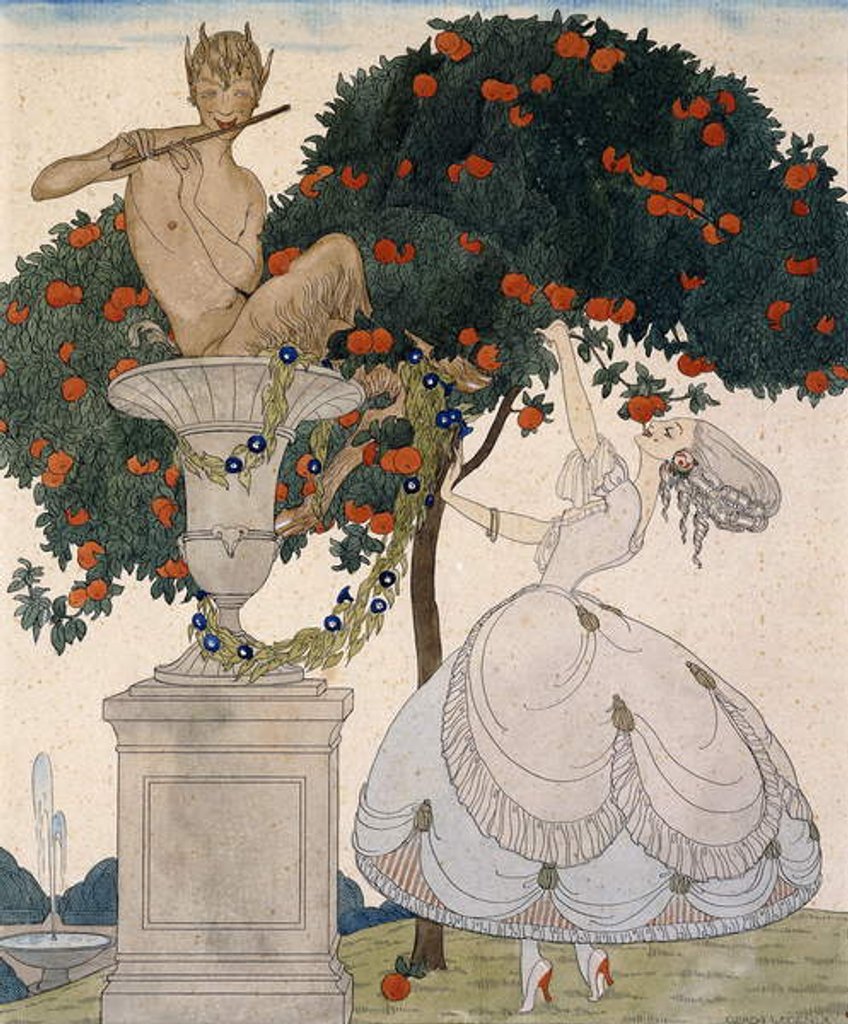 Detail of Temptation by Gerda Marie Frederike Wegener