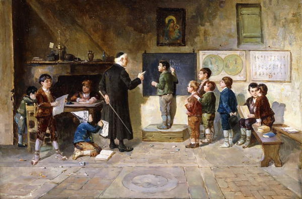 Detail of The Schoolroom by Francesco Bergamini