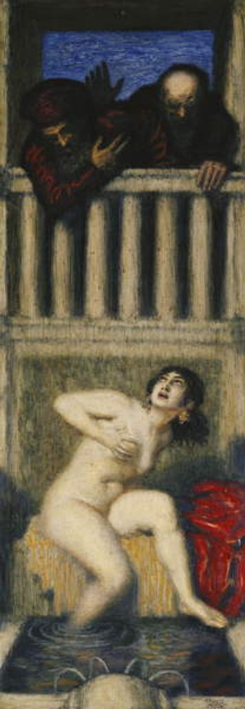 Detail of Susanna and the Two Old Men; Susanna und die Beiden Alten by Franz von Stuck