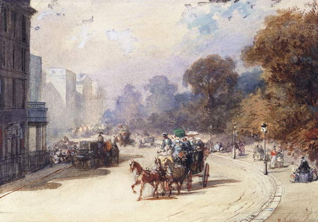 Detail of A Carriage in a London Street by Eugene-Louis Lami