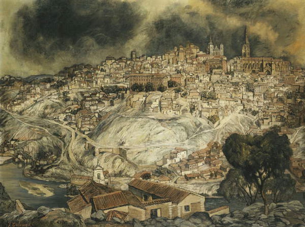 Detail of The Fort of Toledo by Ignacio Zuloaga y Zabaleta