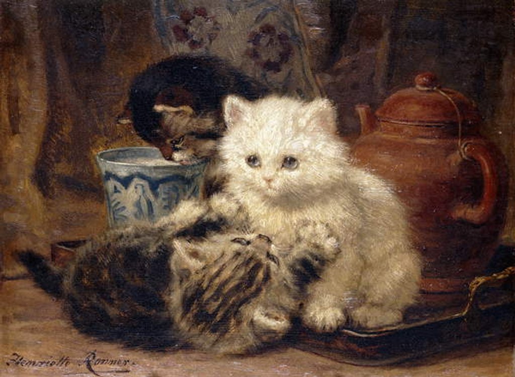 Detail of Afternoon Tea by Henriette Ronner-Knip