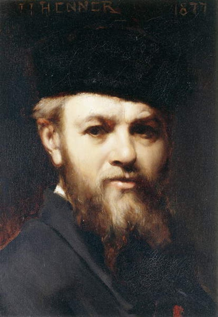Detail of A Self Portrait, 1877 by Jean-Jacques Henner