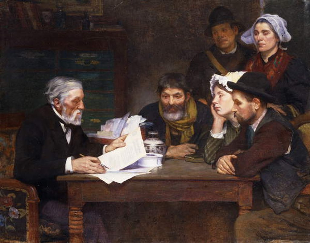 Detail of The Family Lawyer by Emile Troncy
