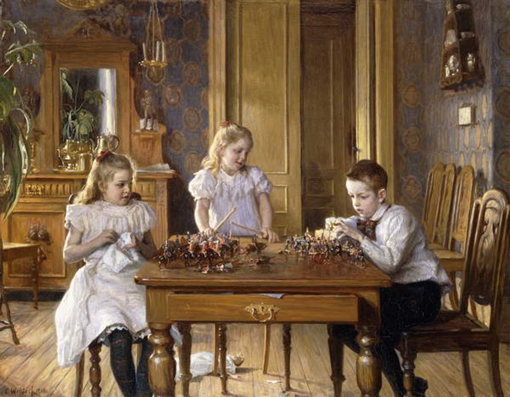 Detail of The Battle, 1900 by Carl Christian Ferdinand Wentorf