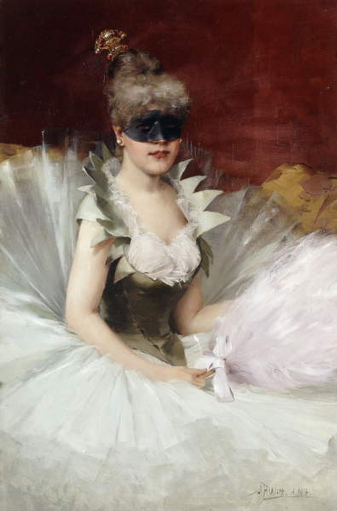 Detail of A Masked Beauty by John Henry Witt