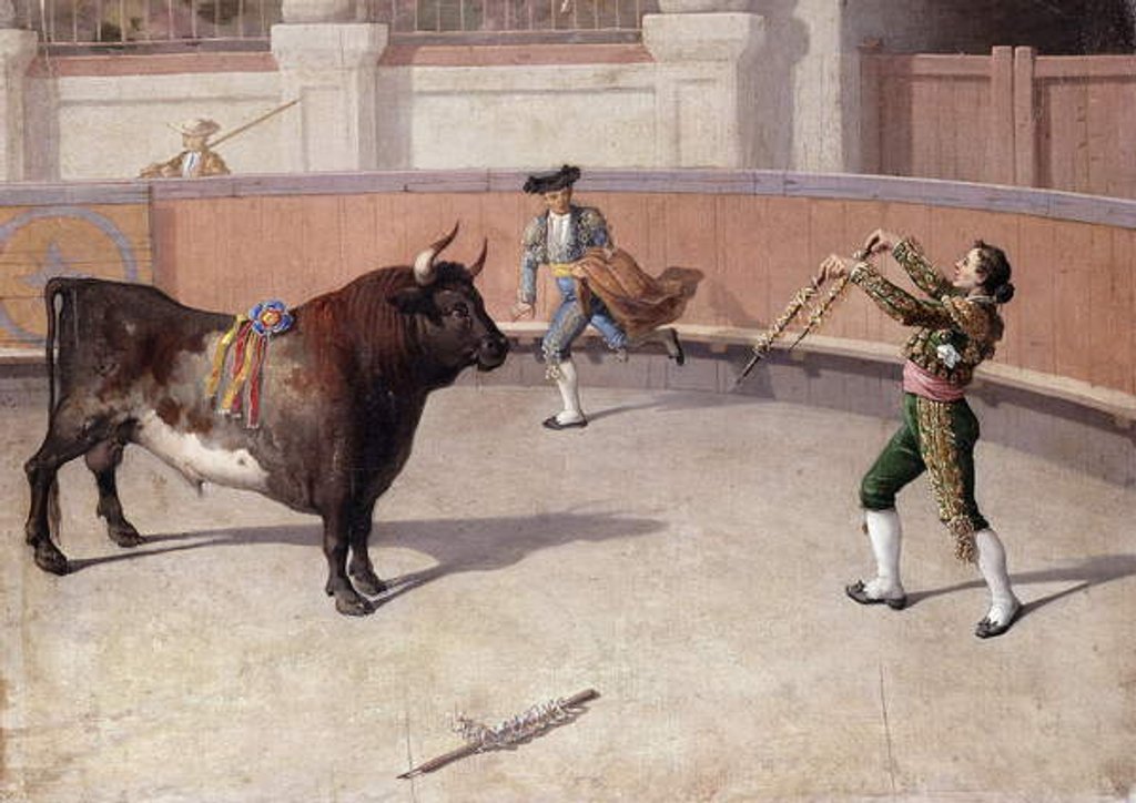 Detail of Bullfighting Scene, 19th C. by Spanish School