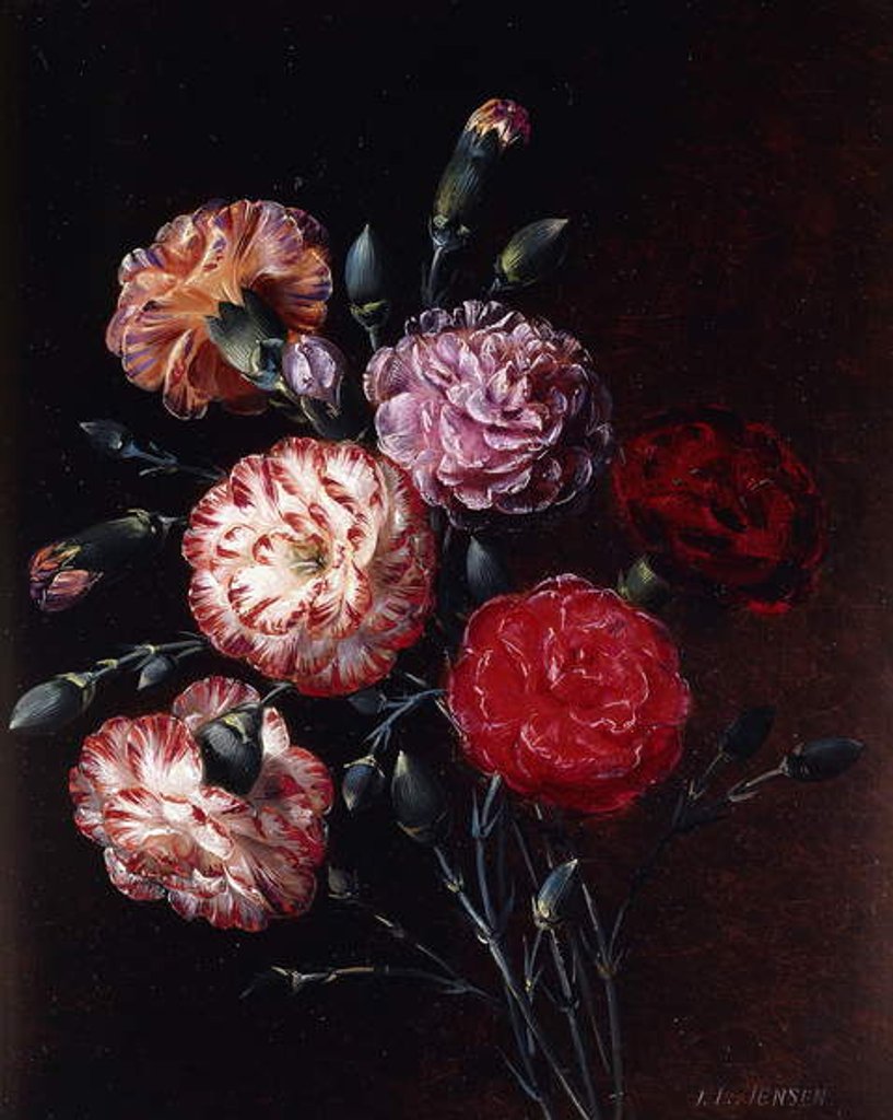 Detail of Carnations by Johan Laurents Jensen