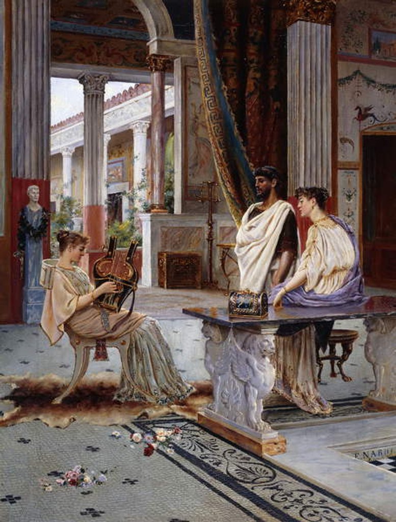 Detail of Pomeriggio Musicale, Pompei, 1893 by Enrico Nardi