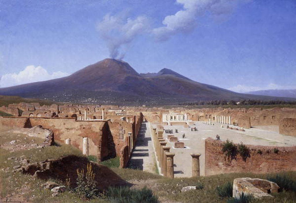 Detail of Vesuvius from Pompei, 1883 by Louis Spangenberg