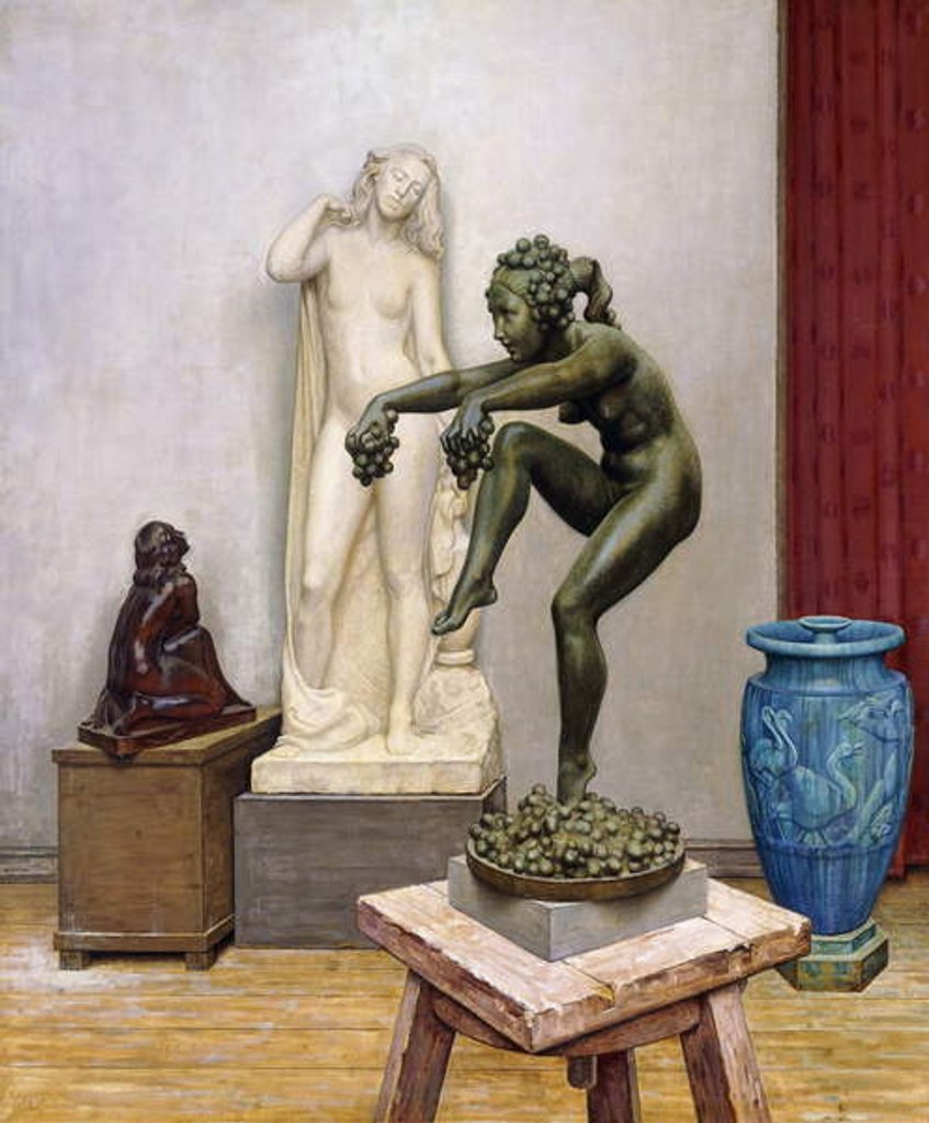 Detail of A Sculptor's Studio by Wilhelm Andersen
