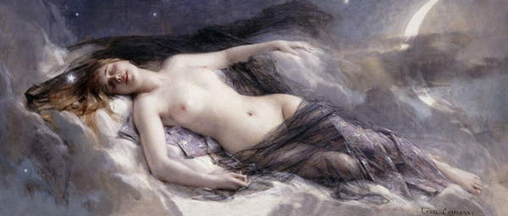 Detail of Luna by Leon Francois Comerre