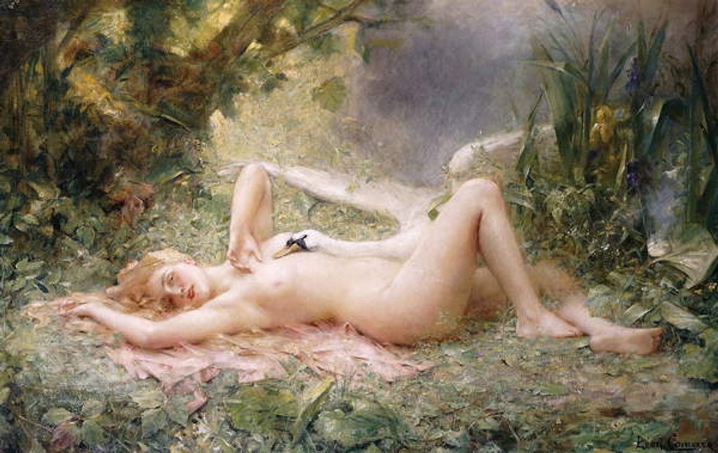 Detail of The Triumph of the Swan; Le Triomphe de Cygne by Leon Francois Comerre