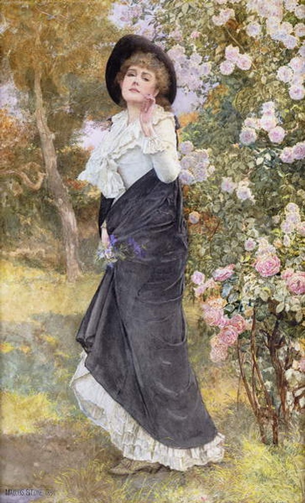 Detail of Rose Blossom Time, 1891 by Marcus Stone