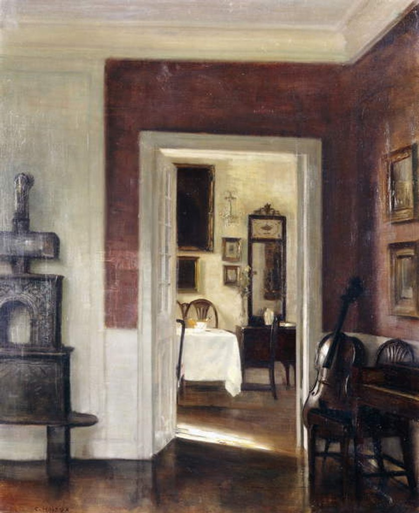 Detail of An Interior with a Cello by Carl Holsoe