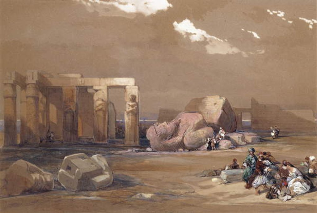 Detail of Fragments of the Great Colossi at the Memnonium, Thebes, 1838 by David Roberts
