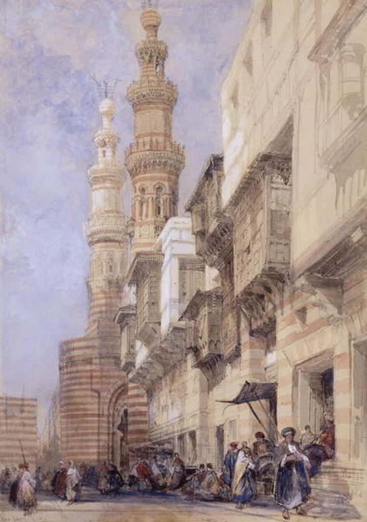 Detail of The Gate of Metwaley, Cairo, 1838 by David Roberts