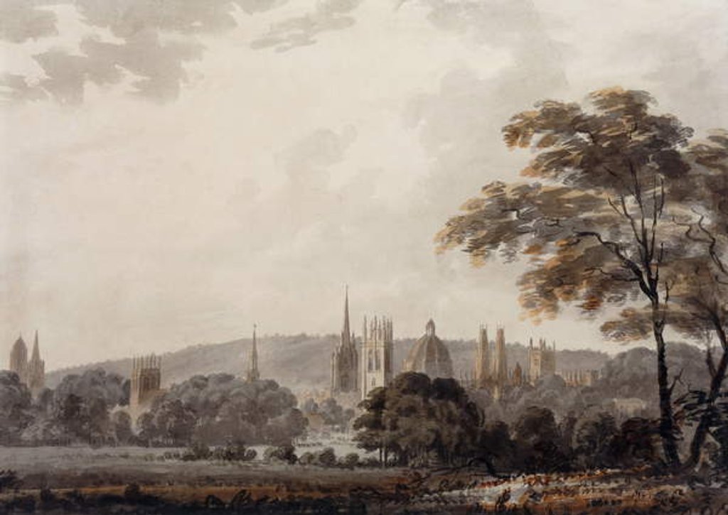 Detail of View of the Towers and Spires of Oxford, Oxfordshire by George Bulteer Fisher
